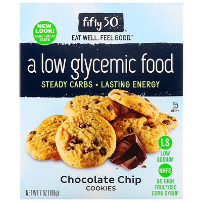 Fifty 50 Low Glycemic Chocolate Chip Cookies, 7 oz (198 g)