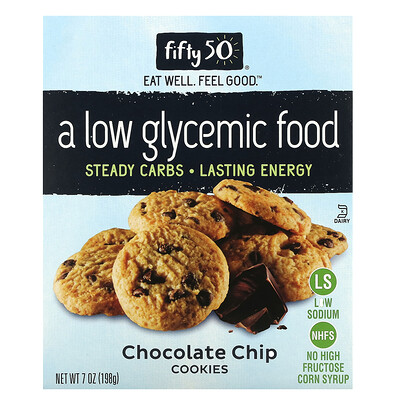 Fifty 50 Шоколадное печенье с низким гликемическим индексом, 198 г (7 унций)