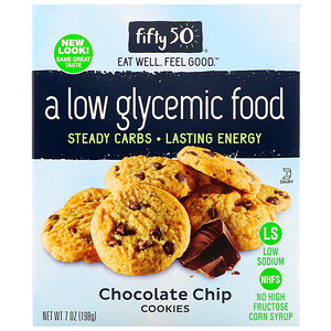 Фифти 50, Low Glycemic Chocolate Chip Cookies, 7 oz (198 g) отзывы