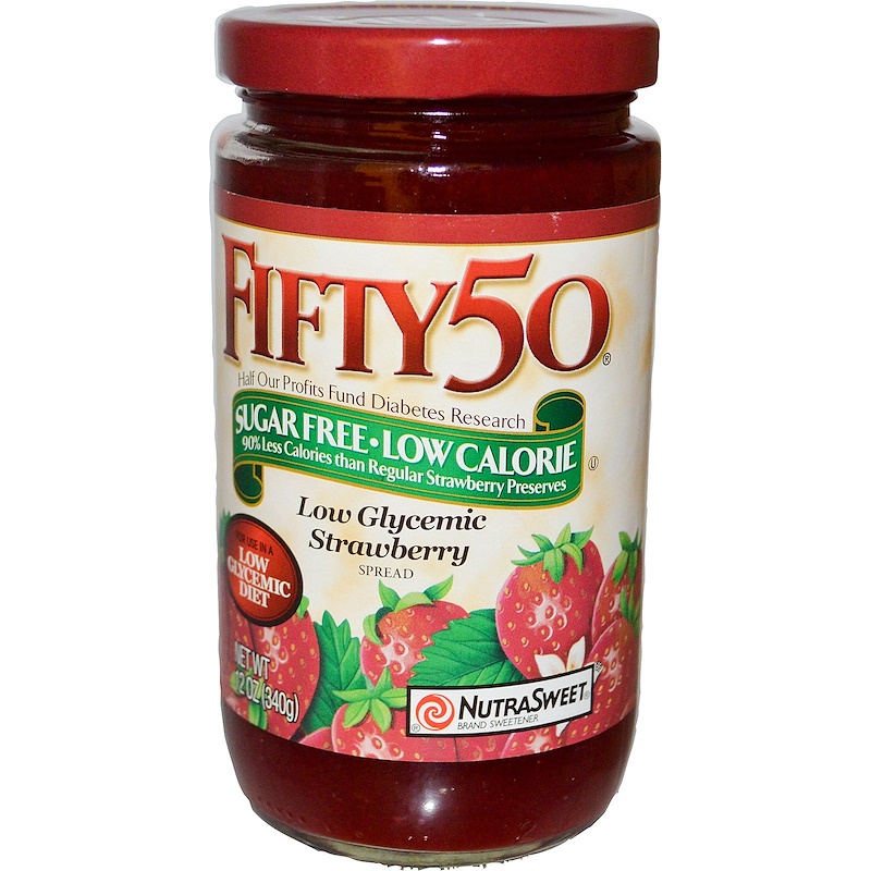 Fifty 50, Low Glycemic Spread, Sugar Free, Strawberry, 12 oz (340 g