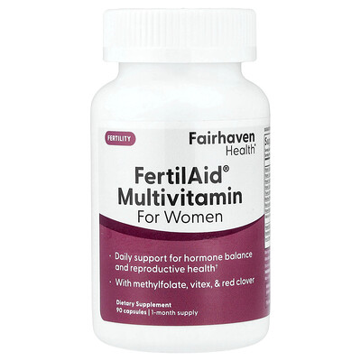 Fairhaven Health, FertilAid®, Suplemento multivitamínico para mujeres, 90 cápsulas