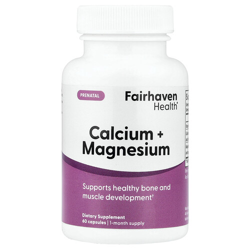 Fairhaven Health, Prenatal, Calcium + Magnesium, pränatal, Calcium + Magnesium, 60 Kapseln