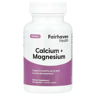 Fairhaven Health, プリネイタル、カルシウム＋マグネシウム、60粒