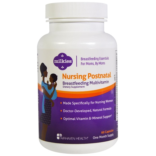 Fairhaven Health, Мультивитамины для кормящих женщин Nursing Postnatal, 60 капсул