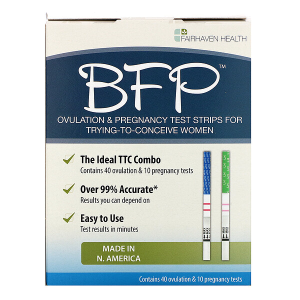 BFP, Tiras de prueba de ovulación y embarazo, 40 pruebas de ovulación y 10 pruebas de embarazo