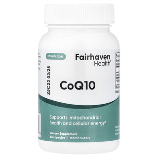 Fairhaven Health, коэнзим Q10, 60 капсул (100 мг в 1 капсуле)