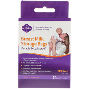 Отзывы о Фэрхэвэн хэлс, Breast Milk Storage Bags, Durable & Leak-Proof, 50 Storage Bags
