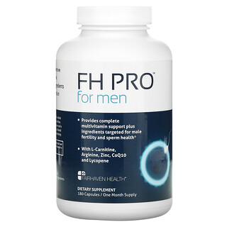Fairhaven Health, 男性用FH Pro（FHプロ）、ハイグレードFertility Supplement（ファーティリティーサプリメント）、180粒