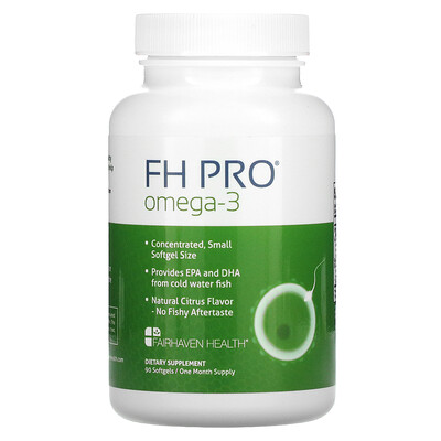 Fairhaven Health FH Pro Omega-3, Natural Citrus, 90 Softgels
