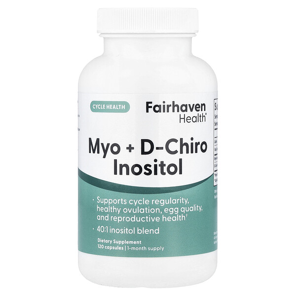 Fairhaven Health Myo + D-Chiro Inositol, 120 Capsules