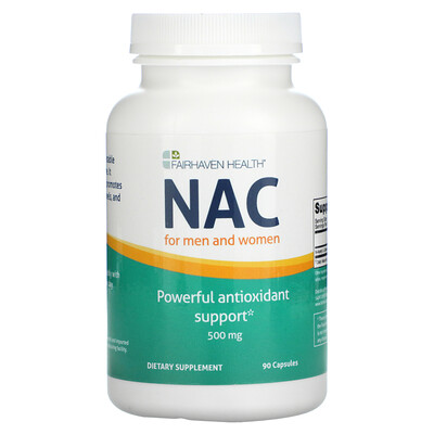 

Fairhaven Health, NAC for Men and Women, 500 mg, 90 Capsules