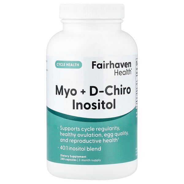 Fairhaven Health Myo + D-Chiro Inositol, 240 Capsules