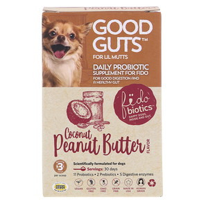 Отзывы о Fidobiotics, Good Guts, Daily Probiotic, For Lil Mutts, Coconut Peanut Butter, 3 Billion CFUs, 0.5 oz (15 g)