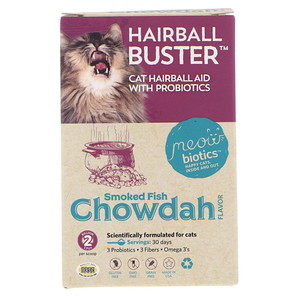 Отзывы о Fidobiotics, Hairball Buster, Cat Hairball Aid, With Probiotics, Smoked Fish Chowdah, 2 Billion CFUs, 0.5 oz (15 g)