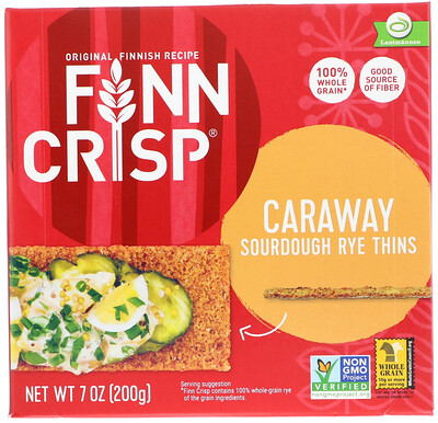Finn Crisp Caraway Sourdough Rye Thins, 7 oz (200 g)
