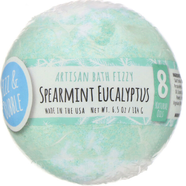 Artisan Bath Fizzy, Spearmint Eucalyptus, 6.5 oz (184 g)