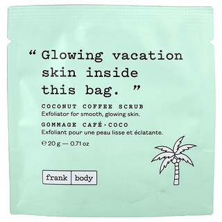 frank body, Gommage au café et à la noix de coco, 20 g
