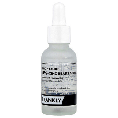 Frankly, Sérum con niacinamida al 15 % y perlas de zinc, 30 ml (1 oz. líq.)