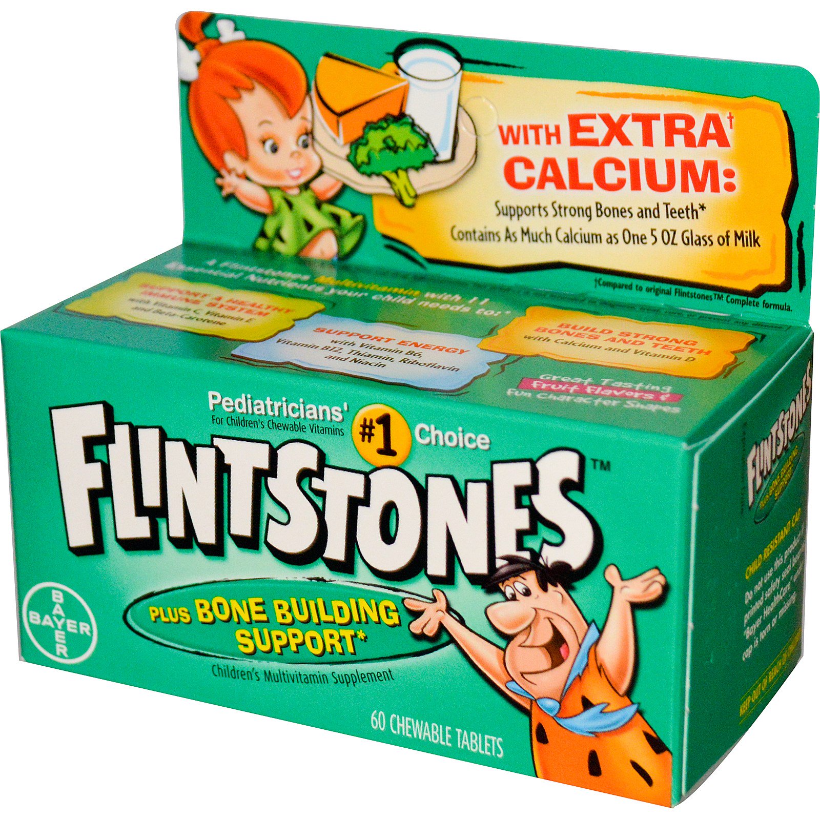 Flintstones, Children's Multivitamin, Plus Bone Building Support, Fruit