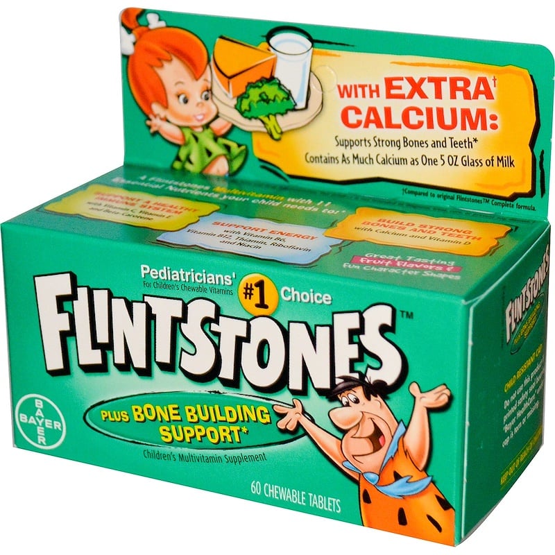 Flintstones, Children's Multivitamin, Plus Bone Building Support, Fruit ...