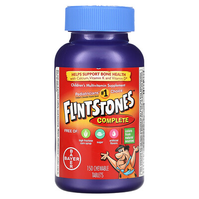Flintstones Комплекс для детей мультивитаминная добавка 150 жевательных таблеток
