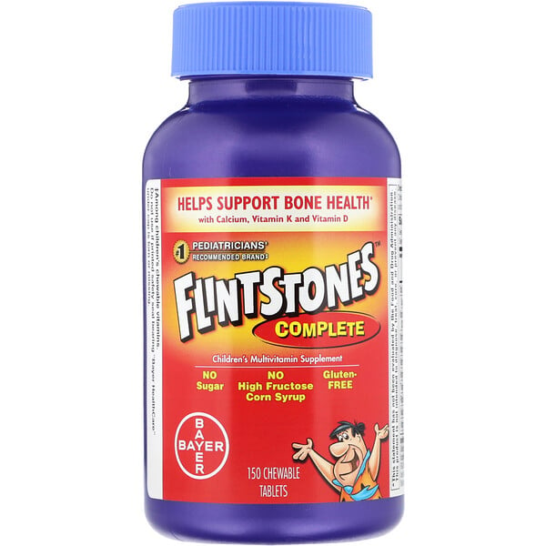 Flintstones‏, كامل، مكمل غذائي متعدد الفيتامينات للأطفال، 150 قرص قابل للمضغ