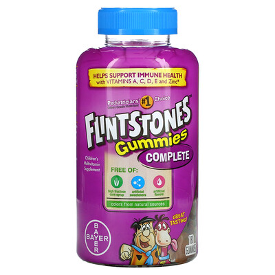 

Flintstones Complete Children's Multivitamin with Vitamin A C D E and Zinc 180 Gummies