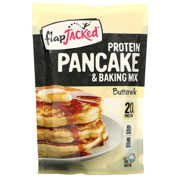 FlapJacked, プロテイン・パンケーキ・アンド・ベーキング・ミックス、バターミルク、12 oz (340 g)