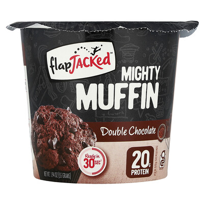 FlapJacked, Mighty Muffin con probióticos, doble chocolate, 1.94 oz (55 g)
