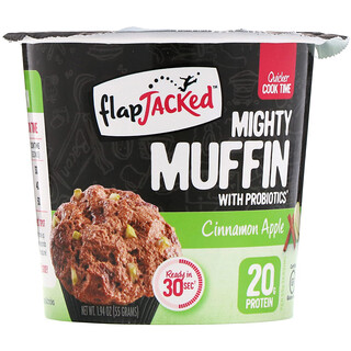 FlapJacked, Mighty Muffin with Probiotics, Cinnamon Apple, 1.94 oz (55 g)