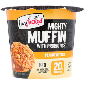 Отзывы о Флэпджэкид, Mighty Muffin, with Probiotics, Peanut Butter, 1.94 oz (55 g)