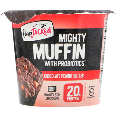 Mighty Muffin с пробиотиками, со вкусом шоколадного арахисового масла (55 г)