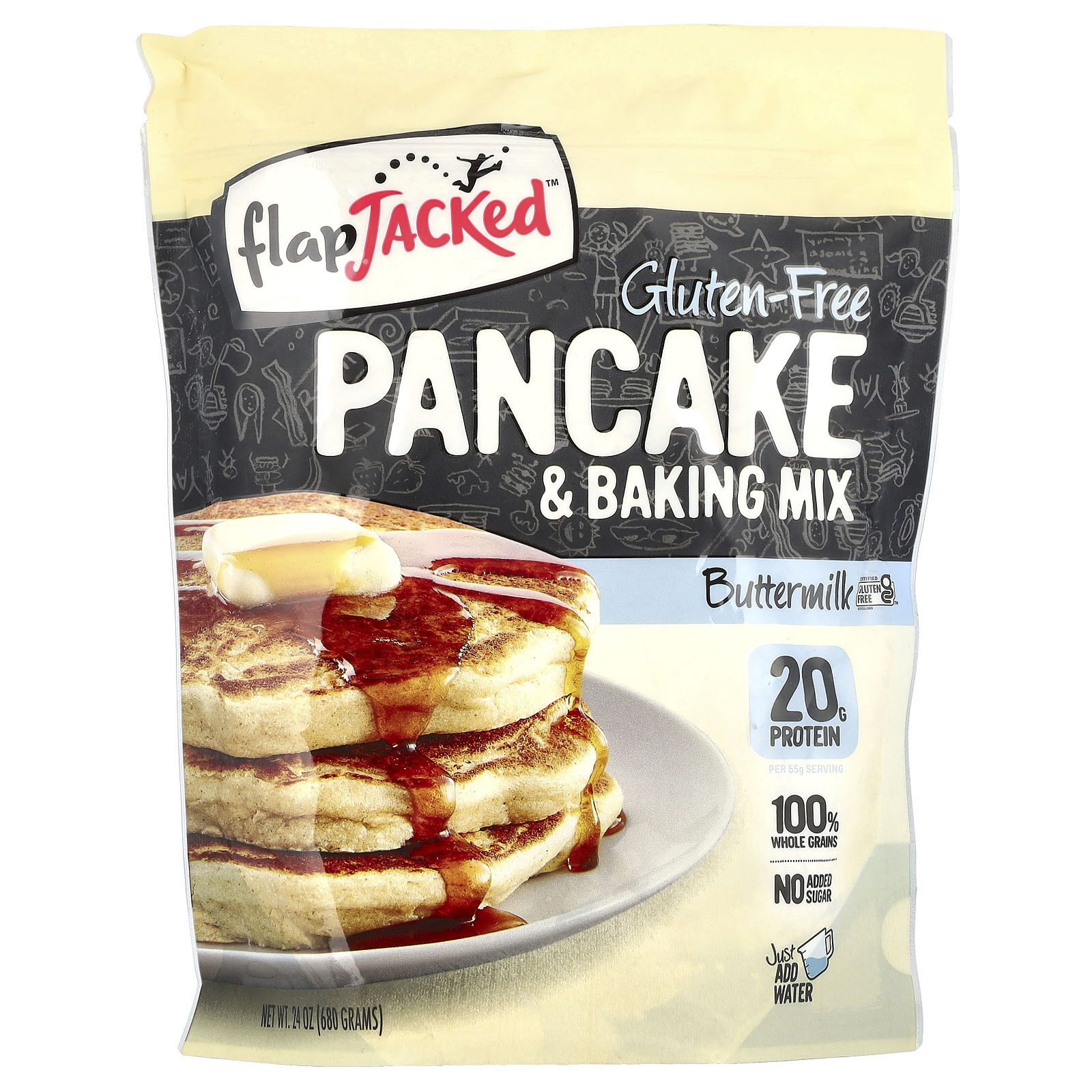 Glutenfreie Pfannkuchen- und Backmischung, Buttermilch, 24 oz (680 g) - Bild 1 von 2