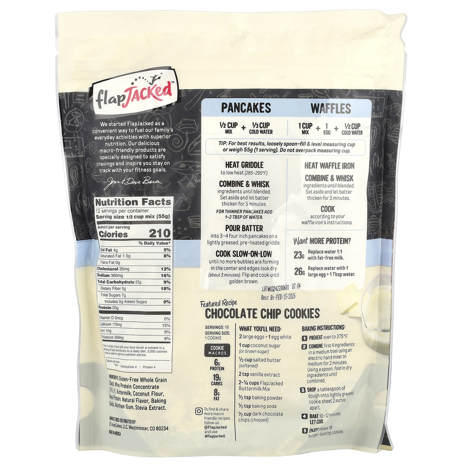 Glutenfreie Pfannkuchen- und Backmischung, Buttermilch, 24 oz (680 g) - Bild 2 von 2