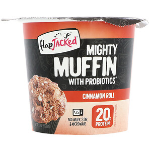 Отзывы о Флэпджэкид, Mighty Muffin with Probiotics, Cinnamon Roll, 1.94 oz (55 g)