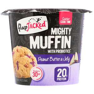 Отзывы о Флэпджэкид, Mighty Muffin with Probiotics, Peanut Butter and Jelly, 1.94 oz (55 g)