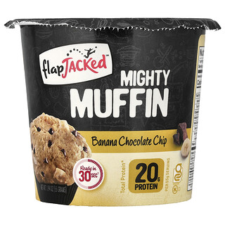 FlapJacked, Mighty Muffin, banan- og chokoladestykker, 55 g