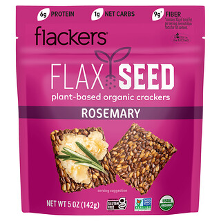 Flackers, Craquelins aux graines de lin, romarin, 142 g