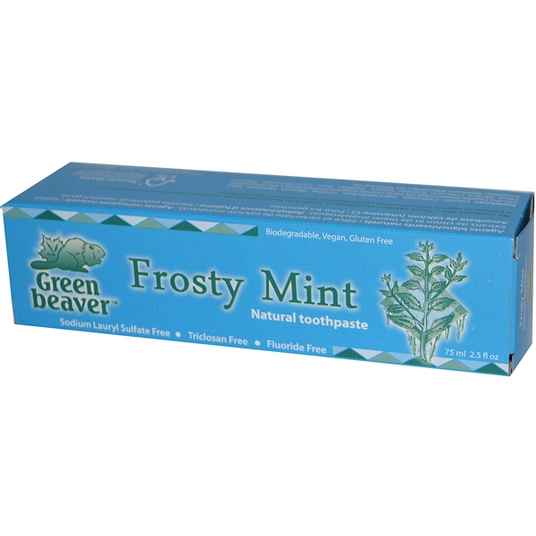 Flora, Green Beaver, Natural Toothpaste, Frosty Mint, 2.5 fl oz (75 ml) (Discontinued Item) 