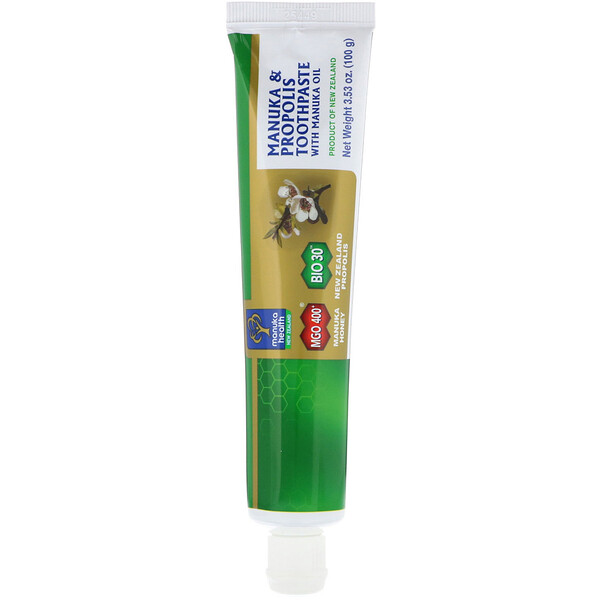 Manuka Health, マヌカオイル配合 マヌカ & プロポリス歯磨き粉、3.53オンス(100 g)