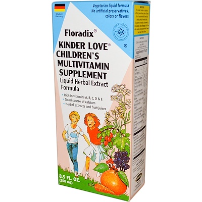 

Floradix, Kinder Love, детская поливитаминная добавка, 250 мл (8,5 жидких унций)