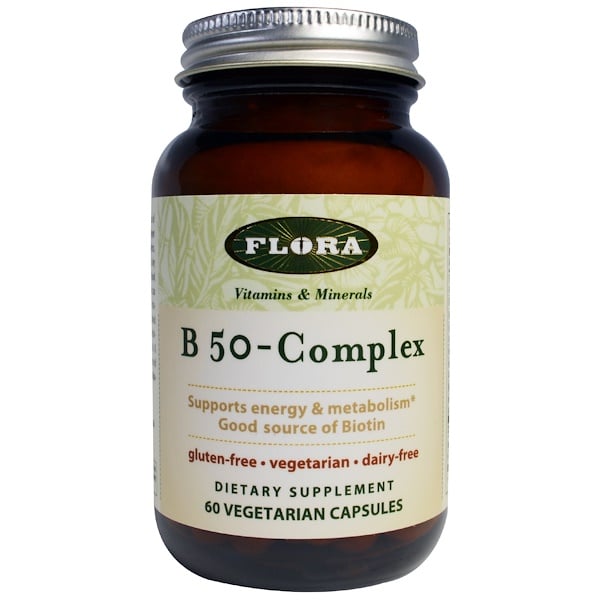 Flora, B 50-Complex, 60 Veggie Caps - IHerb