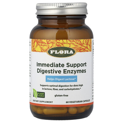 Product Image for Flora, Immediate Support Digestive Enzymes , 60 Vegetarian Capsules