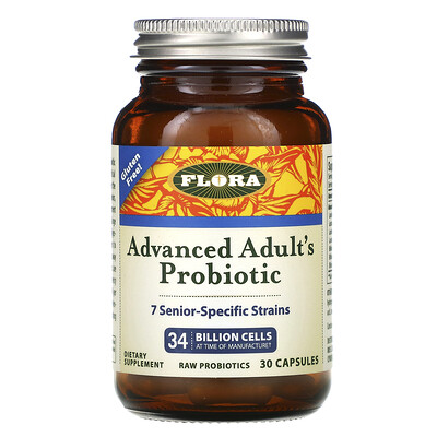 Flora Udo's Choice, улучшенная формула пробиотика для взрослых, 30 капсул в растительной оболочке