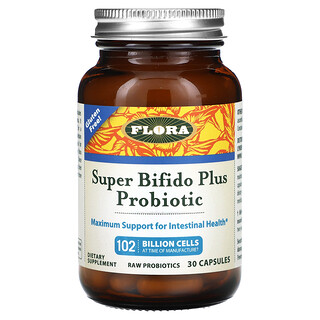 Flora, Probiótico Super Bifido Plus, 102.000 millones de células, 30 cápsulas