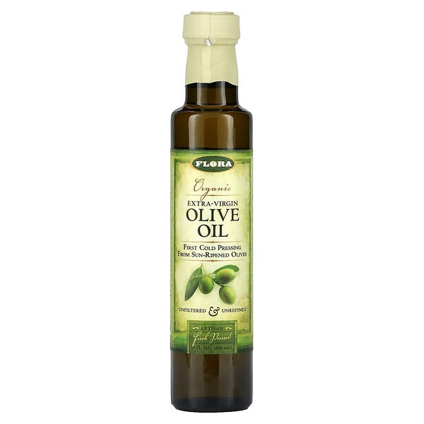 Flora, 有機高等級初榨橄欖油，8.5液體盎司（250毫升）