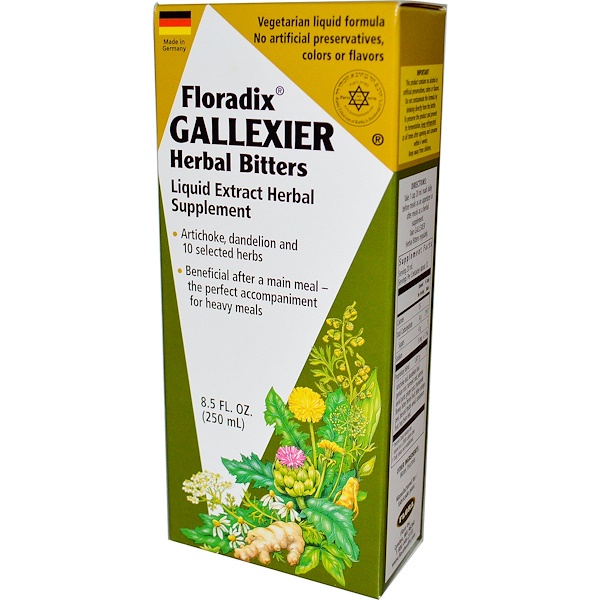 Flora, Floradix, Gallexier Herbal Bitters,  8.5 fl oz (250 ml)