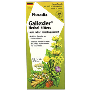Флора, Floradix, Gallexier Herbal Bitters, Liquid Extract Herbal Supplement, 8.5 fl oz (250 ml) отзывы покупателей