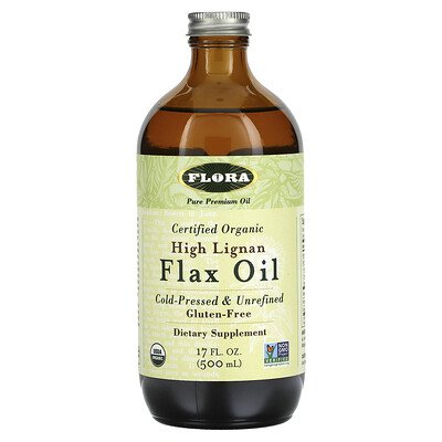 

Flora Certified Organic High Lignan Flax Oil 17 fl oz (500 ml)