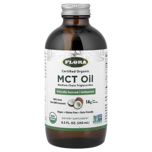 Flora, Aceite de MCT orgánico certificado, 250 ml (8,5 oz. líq.)